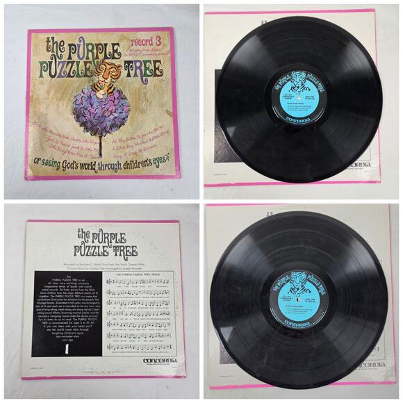 The Purple Puzzle Tree Record Album Set of 6 Seeing God Through Childrens Eyes - Picture 4 of 8
